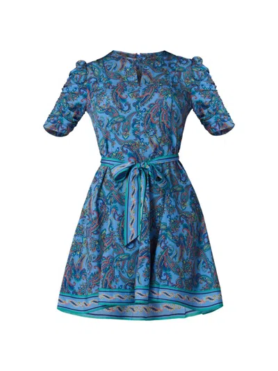 Shoshanna Women's Emerson Printed Woven Dress In Blue