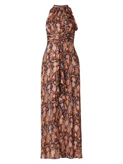 Shoshanna Women's Faye Snakeskin Printed Dress In Multi