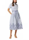 Shoshanna Women's Finley Dress In Light Blue Ivory In Blue