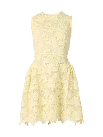 Shoshanna Women's Fleur Lace Sleeveless Minidress In Yellow