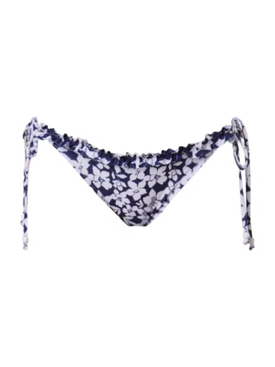 Shoshanna Women's Floral Bikini Bottom In Blue
