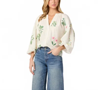 Shoshanna Women's Fred Blouse In Ivory Pink Gree In White