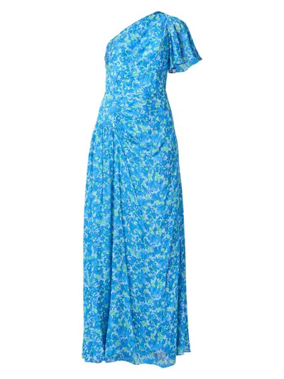 Shoshanna Women's Latissa One-shoulder Maxi Dress In Blue