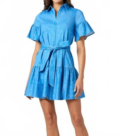Shoshanna Women's Lima Dress In Chambray In Blue