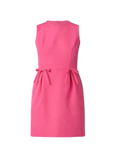 Shoshanna Women's London Crepe Bow Sleeveless Minidress In Pink