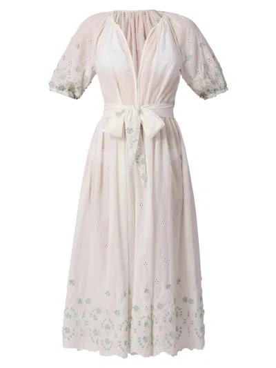 Shoshanna Marisol Midi Dress Cover Up In White