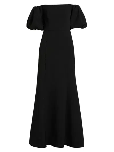 Shoshanna Naia Off The Shoulder Dress In Black