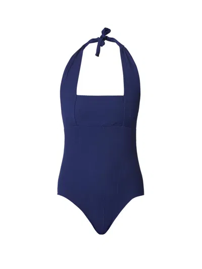 SHOSHANNA WOMEN'S RETRO HALTER ONE-PIECE SWIMSUIT