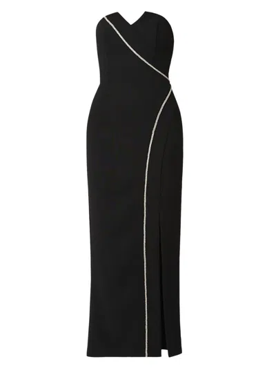 Shoshanna Women's Star Bandeau Slit Midi-dress In Black