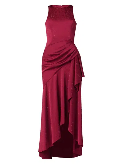 Shoshanna Women's Verena Draped Midi-dress In Burgundy