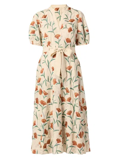 Shoshanna Women's Willow Floral Midi-dress In Neutral