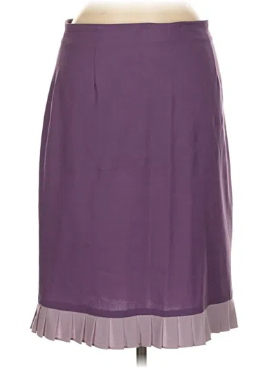 Pre-owned Shoshanna Wool Skirt In Purple