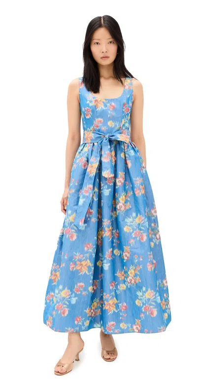 Shoshanna Wren Dress Sky Multi