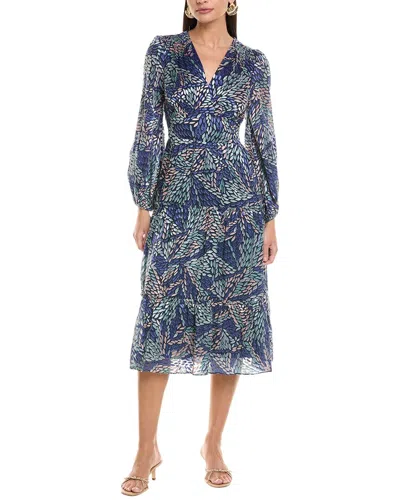 Shoshanna Zanita Midi Dress In Blue