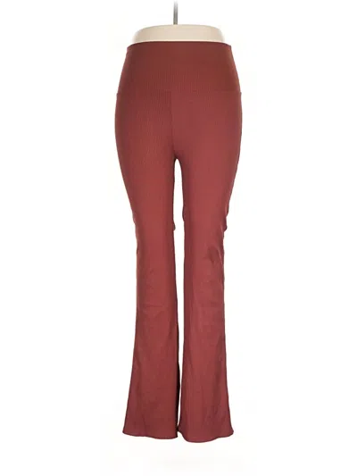 Pre-owned Shosho Active Pants In Burgundy