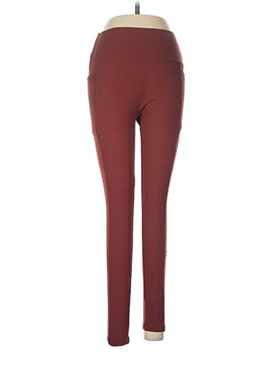 Pre-owned Shosho Active Pants In Burgundy