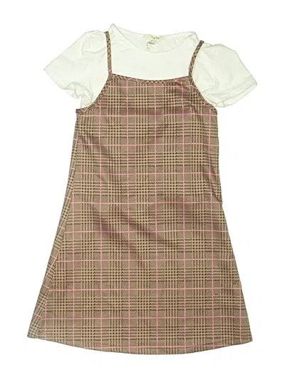 Pre-owned Shosho Kids' Dress In Brown