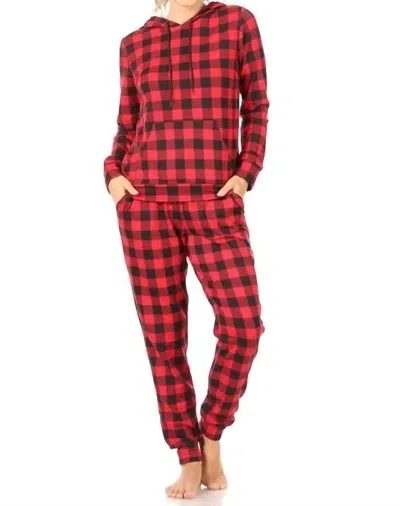 Shosho Hooded Lounge Set Pajamas In Multi