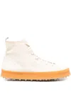 Shoto Lace-up High-top Boots In White