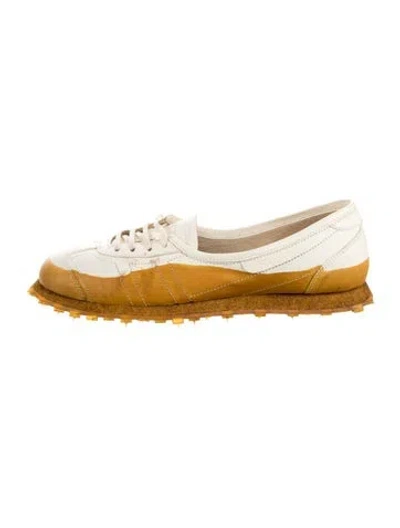 Pre-owned Shoto Leather Printed Sneakers In Multi