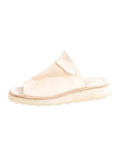 Pre-owned Shoto Leather Slides In Yellow