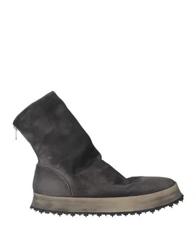 Shoto Man Ankle Boots Charcoal Size 9 Leather In Gray