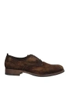 Shoto Man Lace-up Shoes Khaki Size 7 Leather In Sand