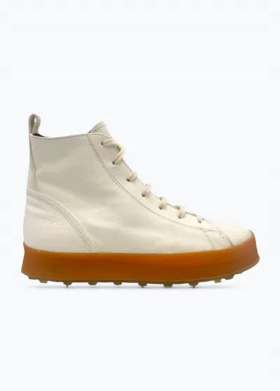 Shoto Women's Melody High Top Sneakers In Vitello Bianco In Black