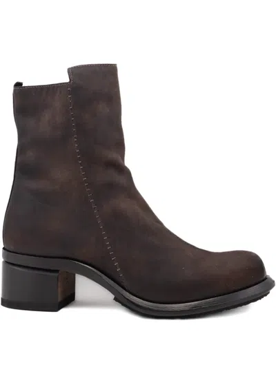 Shoto Zip-up Ankle Boots In Brown