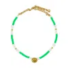 Shourouk Crystal Decorative Necklace In Green