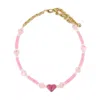 Shourouk Heart-embellished Necklace In Pink