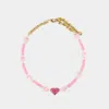 Shourouk Heart-embellished Necklace In Pink