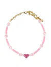 Shourouk Heart-embellished Necklace In Pink