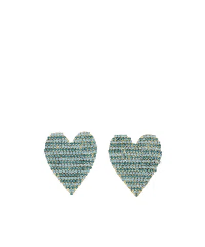 Shourouk Heart-shaped Earrings In Blue