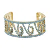 Shourouk Poseidon Bracelet In Blue In Gold