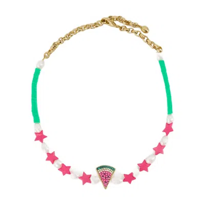 Shourouk Watermelon  Brass Multi