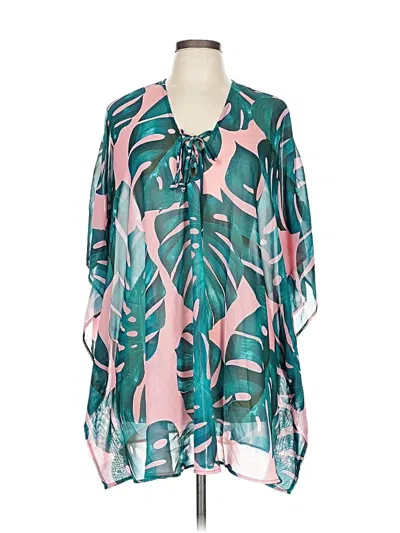 Pre-owned Show Me Your Mumu 3/4 Sleeve Blouse In Blue