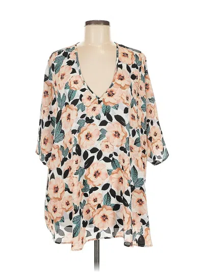 Pre-owned Show Me Your Mumu 3/4 Sleeve Blouse In Brown