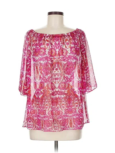 Pre-owned Show Me Your Mumu 3/4 Sleeve Blouse In Pink