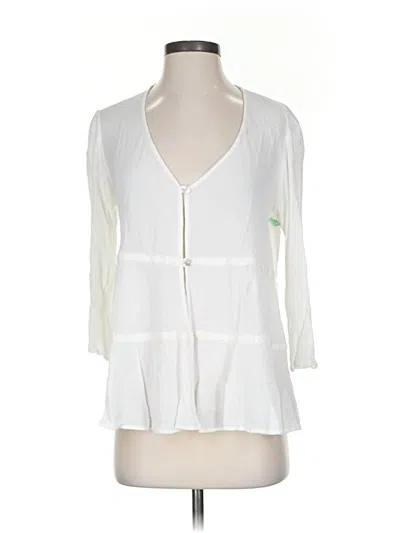 Pre-owned Show Me Your Mumu 3/4 Sleeve Blouse In White