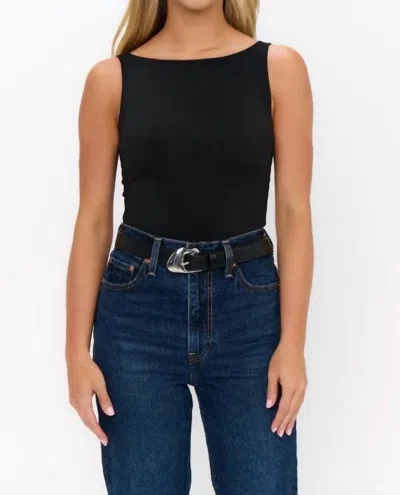 Show Me Your Mumu 90's Bodysuit In Black Slinky Stretch
