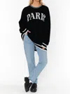 Show Me Your Mumu Adventure Sweater Paris Graphic In Black