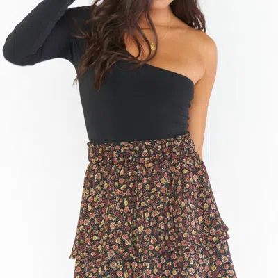 Show Me Your Mumu Aiden Mini Skirt In Midnight Floral In Black