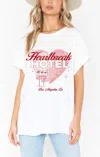 Show Me Your Mumu Airport Tee In Heartbreak Hotel Graphic In White