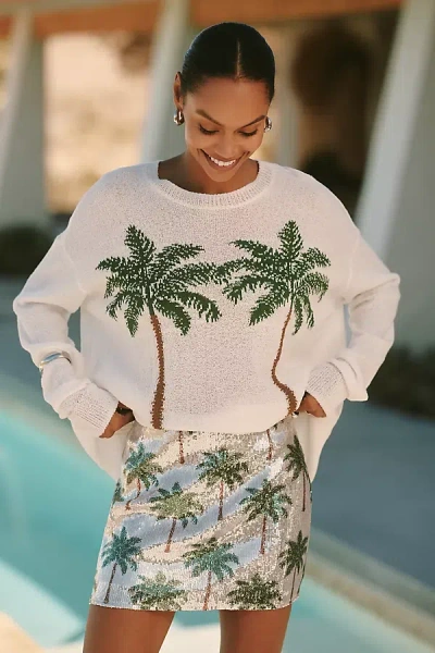 Show Me Your Mumu All Night Sequin Skort In Silver