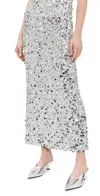 Show Me Your Mumu All That Skirt Silver Metallic In Silver Metallic