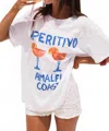 Show Me Your Mumu Travis Tee Aperitivo Graphic In White