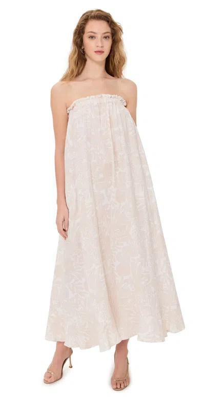 Show Me Your Mumu Around The World Maxi Dress Sand Shells Gauze