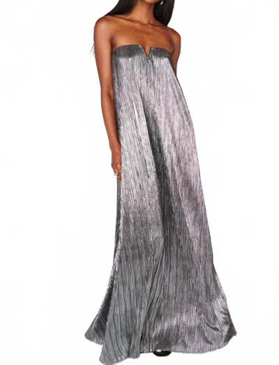 Show Me Your Mumu Athena Maxi Dress In Silver