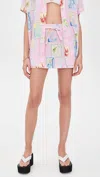Show Me Your Mumu Bay Street Skirt In Summer Soliel Linen In Multi